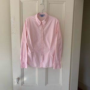 ZARA Basic Pink Blouse Shirt Button Down Career